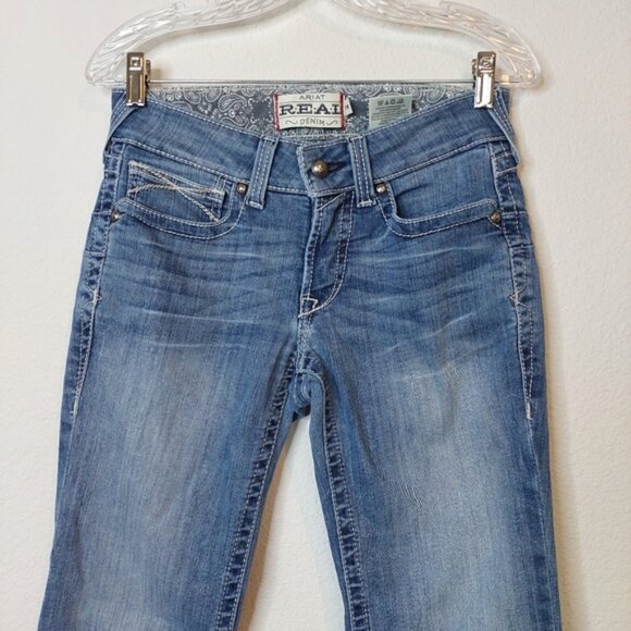 Ariat Real Denim Mid-Rise Straight Leg Jeans Size 27R - Picture 3 of 10